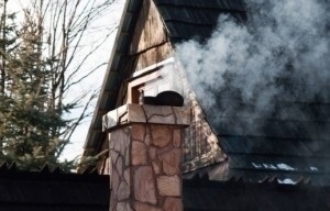 Homespun frozen chimney