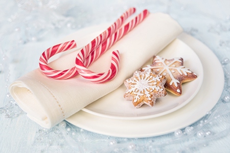 Christmas table with sweets