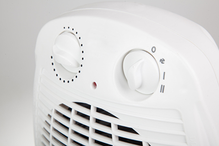 close up of portable electric heater