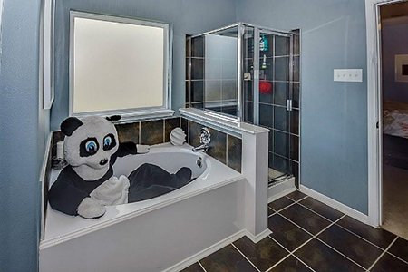 Panda-Clad REALTOR® Draws Attention to Texas Listing