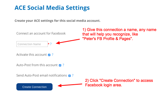 Name your Facebook connectio