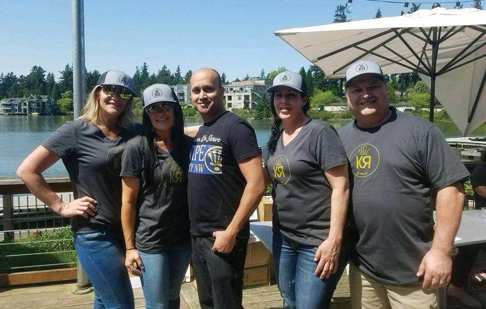 Members of Knipe Realty ERA Powered celebrate affiliation with ERA Real Estate and the brokerage's 10th anniversary. (L to R: Kimberly Thomsen, Tara Golden, Nash Ahmed, Melissa Feroglia and Kevin Davis)