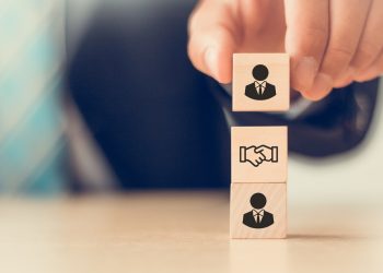 Business ecosystems and partnerships concept. Deal and agreement. Teamwork and business collaboration strategy. Networking for create value for customers, suppliers, other stakeholders.